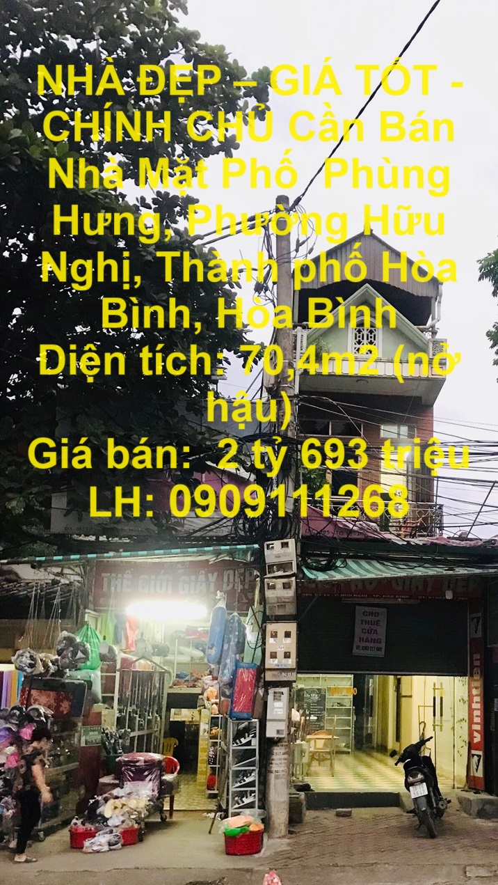 NHÀ ĐẸP – GIÁ TỐT - CHÍNH CHỦ Cần Bán Nhà Mặt Phố Phường Hữu Nghị, TP Hòa Bình - Ảnh chính